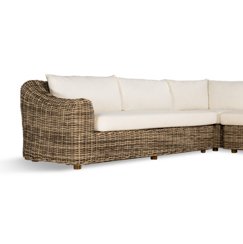 Messina Outdoor 3Pc Sectional- Natural Ivory