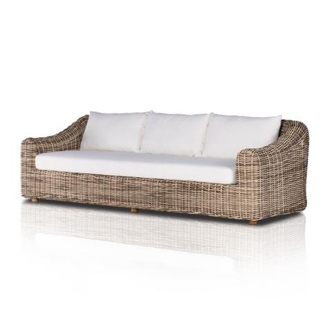 Messina Outdoor Sofa, 106"- Natural Ivory