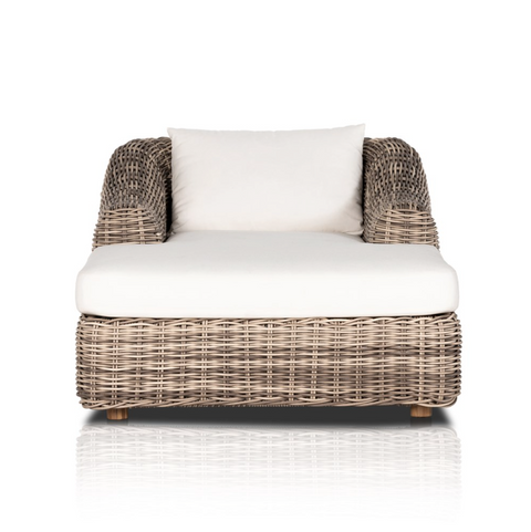 Messina Outdoor Chaise Lounge- Natural Ivory