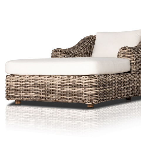 Messina Outdoor Chaise Lounge- Natural Ivory