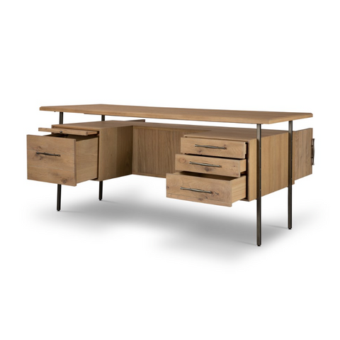 Lauren Desk - Natural Solid Oak