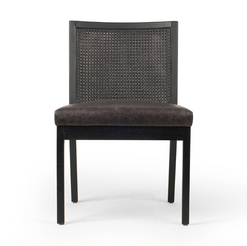 Antonia Cane Armless Dining Chair-Ebony Sonoma Black