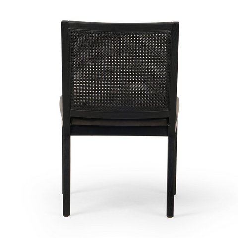 Antonia Cane Armless Dining Chair-Ebony Sonoma Black