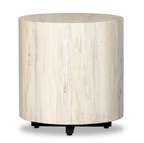 Hudson Round End Table - Bleached Spalted Primavera