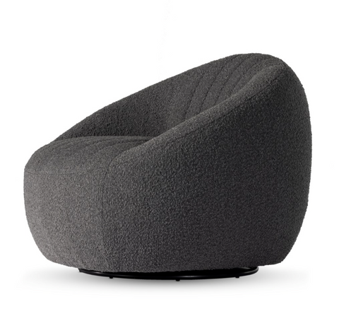 Audie Swivel Chair - Knoll Charcoal