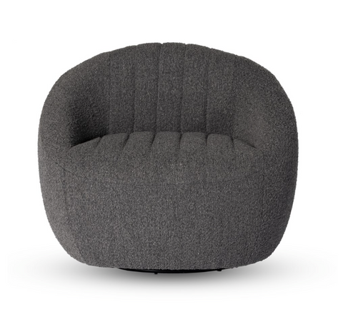 Audie Swivel Chair-Knoll Charcoal