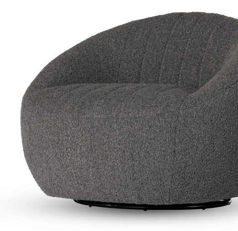 Audie Swivel Chair - Knoll Charcoal