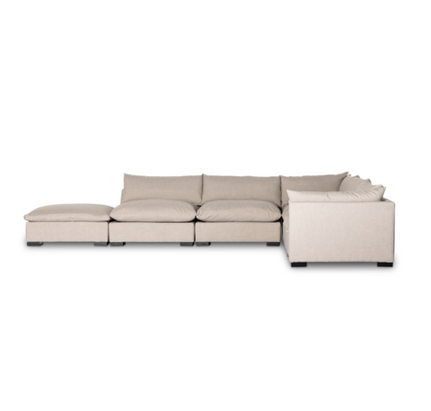 Westwood 5Pc RAF Sectional w/ Ottoman-Bennett Moon