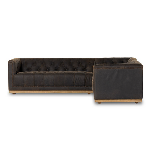 Maxx 3Pc Sectional -101"-  Destroyed Black
