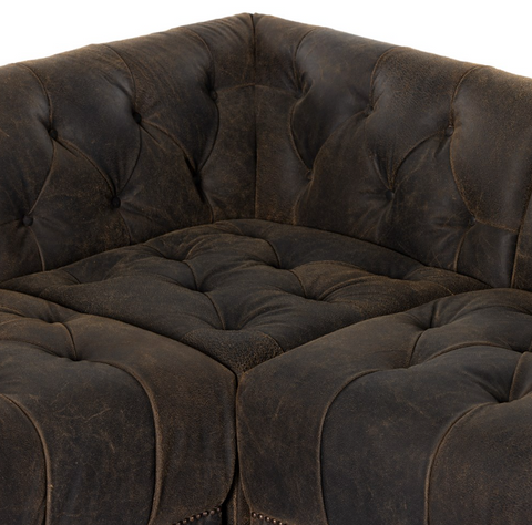 Maxx 3Pc Sectional -101"-  Destroyed Black