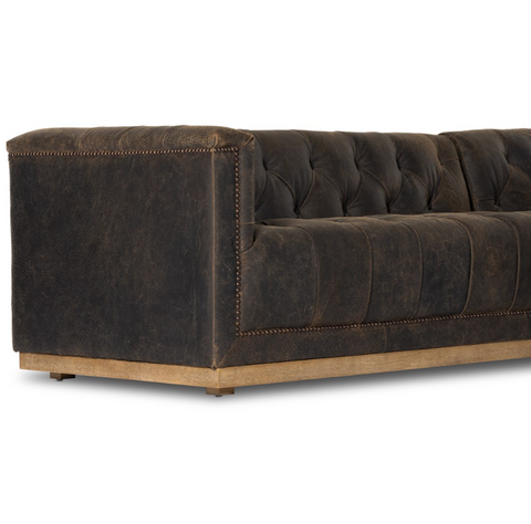 Maxx 3Pc Sectional -101"-  Destroyed Black