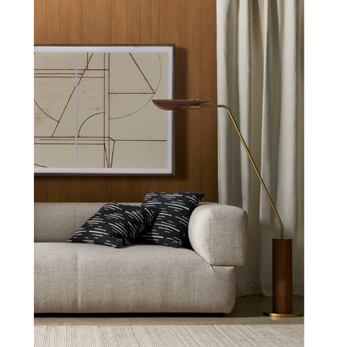 Astrid Floor Lamp - Dark Brown Leather