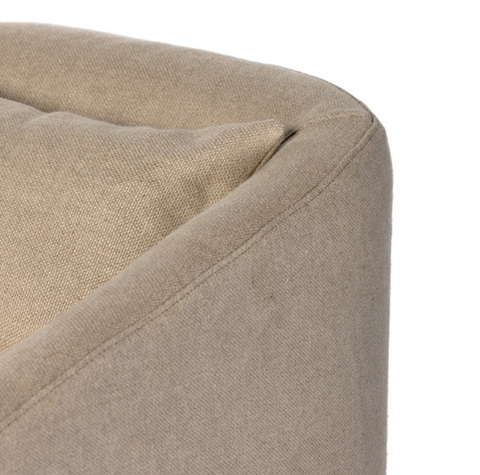 Topanga Slipcover Swivel Chair- Flanders Flax