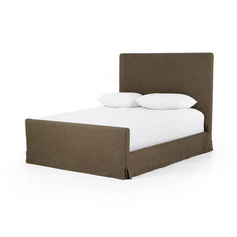 Daphne Slipcover Bed - Brussels Coffee