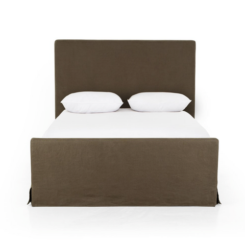 Daphne Slipcover Bed - Brussels Coffee