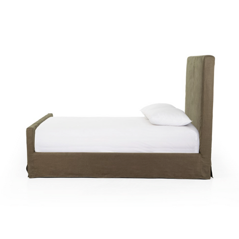 Daphne Slipcover Bed - Brussels Coffee