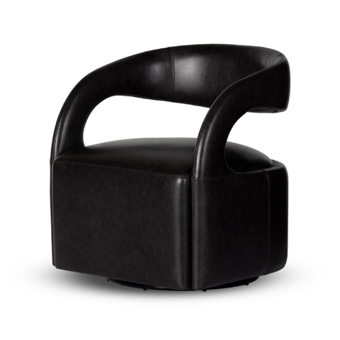 Hawkins Swivel Chair-Sonoma Black