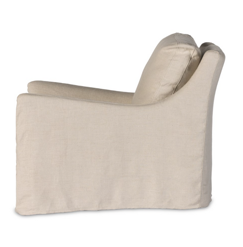 Monette Slipcover Swivel Chair - Brussels Natural