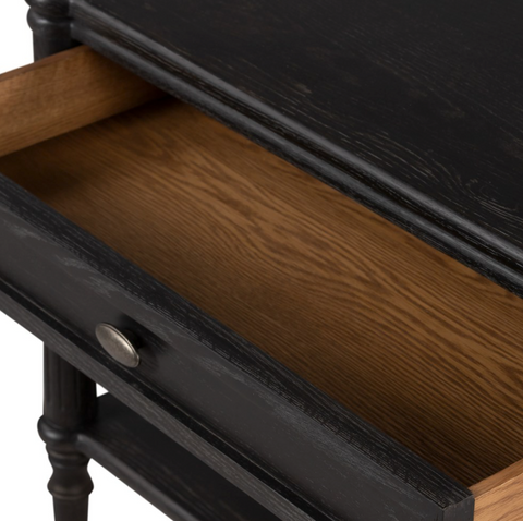Toulouse Nightstand - Distressed Black