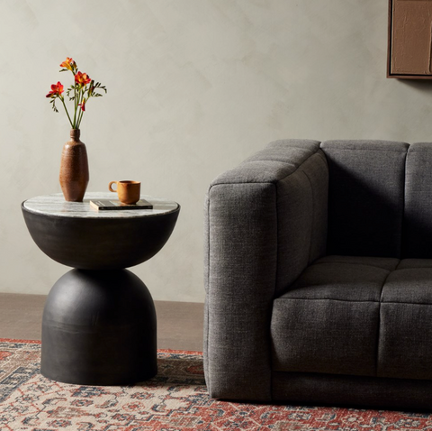 Corbettt End Table - River Grey Marble