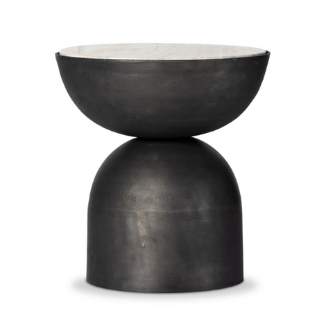 Corbettt End Table - Creamy Taupe Marble