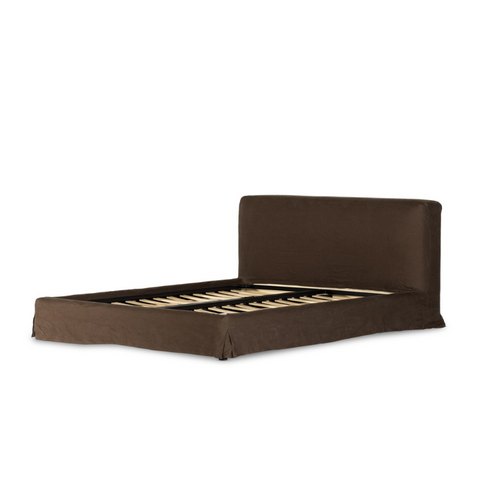 Aidan Slipcover Bed- Brussels Coffee