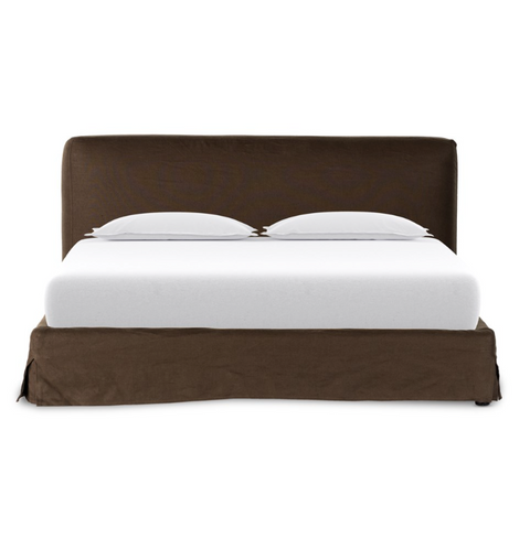 Aidan Slipcover Bed- Brussels Coffee