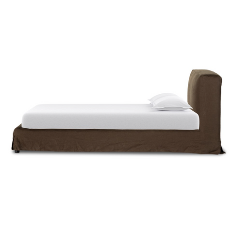 Aidan Slipcover Bed- Brussels Coffee