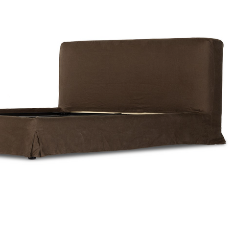 Aidan Slipcover Bed- Brussels Coffee