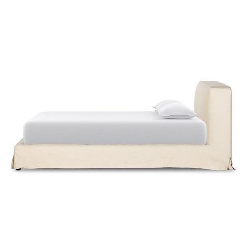 Aidan Slipcover Bed- Brussels Natural