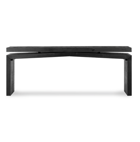 Matthes Reclaimed Pine Console Table - Aged Black Pine