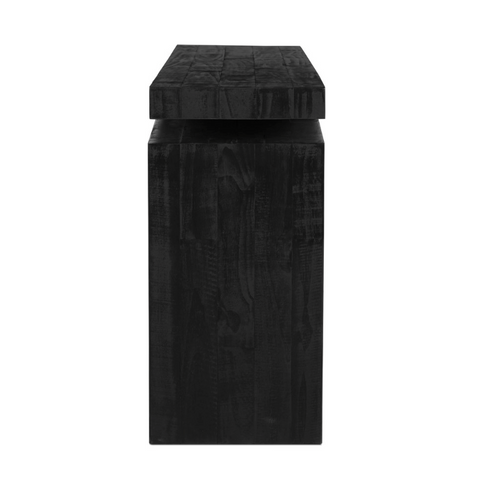 Matthes Reclaimed Pine Console Table - Aged Black Pine