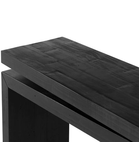 Matthes Reclaimed Pine Console Table - Aged Black Pine