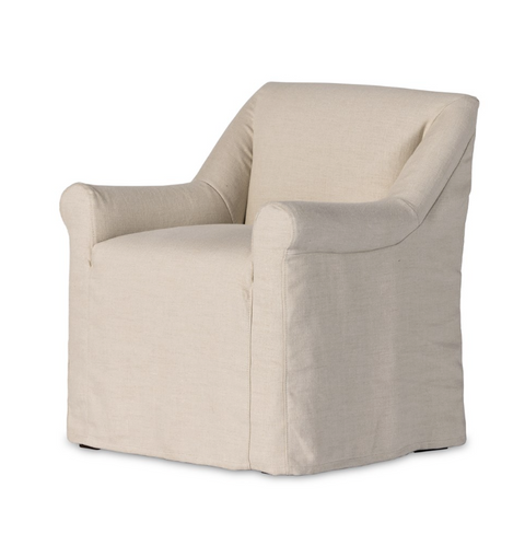 Bridges Slipcover Dining Armchair - Brussels Natural