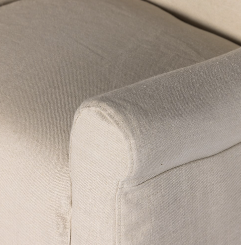 Bridges Slipcover Dining Armchair - Brussels Natural