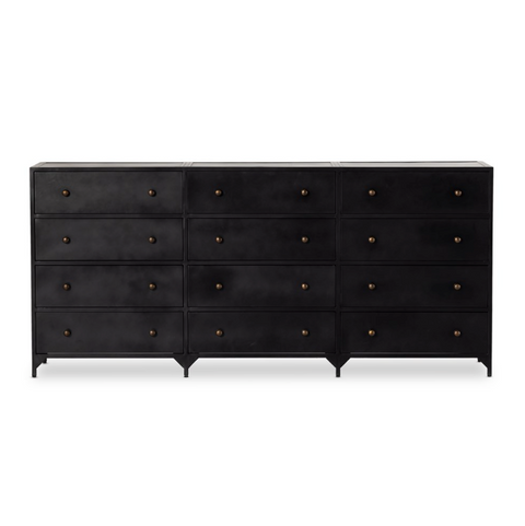 Belmont 12 Drawer Dresser-Black