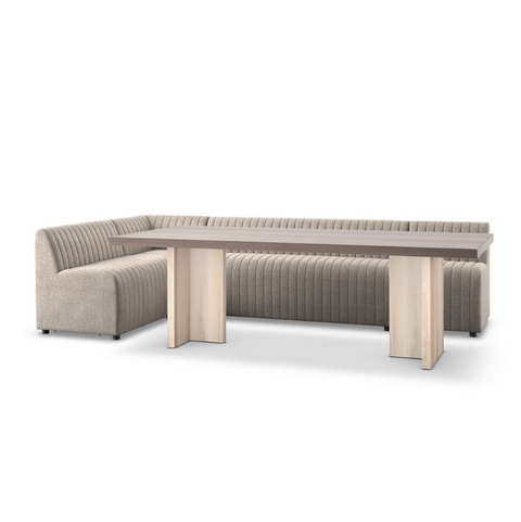 Augustine Dining Banquette L Shape 125"- Orly Natural