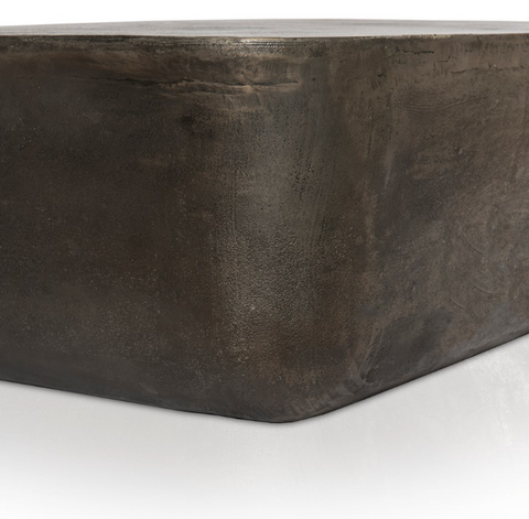 Basil Square Outdoor Coffee Table 48" -Raw Ant Nickel