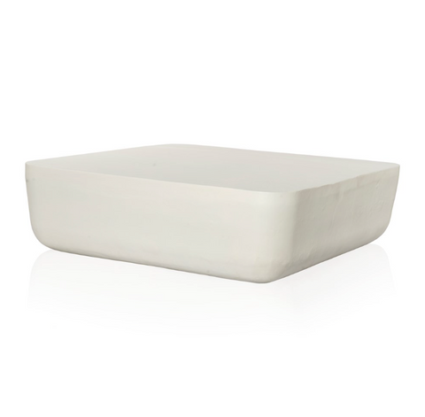 Basil Square Outdoor Coffee Table 48" - Matte White