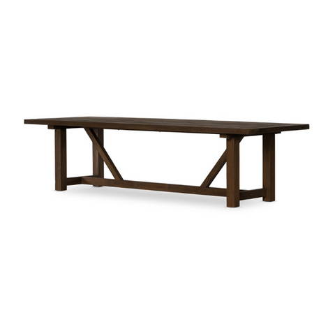Stewart Outdoor Dining Table 118"-Heritage Brown