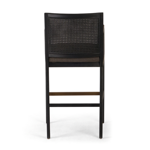Antonia Cane Counter Stool - Brushed Ebony/Sonoma Black