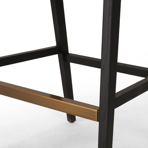 Antonia Cane Counter Stool - Brushed Ebony/Sonoma Black