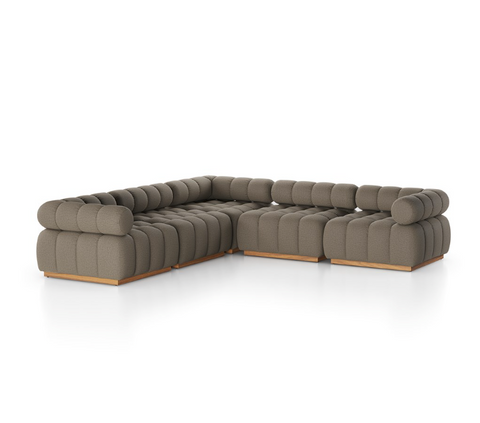Roma Outdoor 5pc Sectional - Alessi Fawn