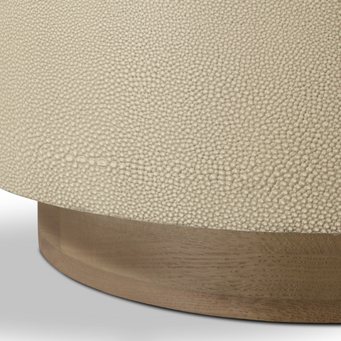 Crosby Side Table - Light Cream Shagreen