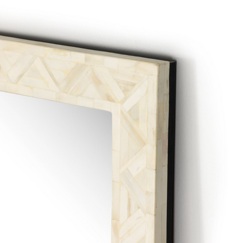 Loredo Floor Mirror - White Bone