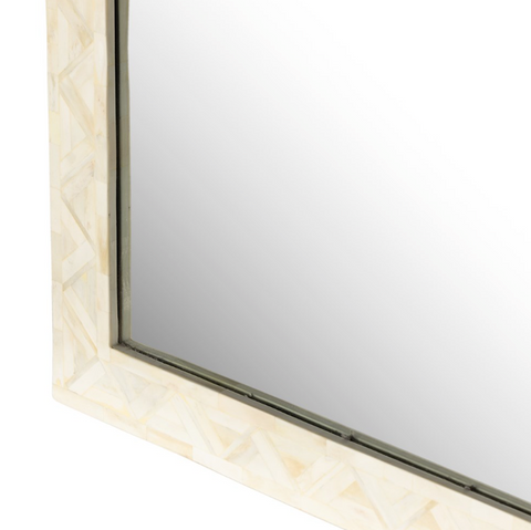 Loredo Floor Mirror - White Bone