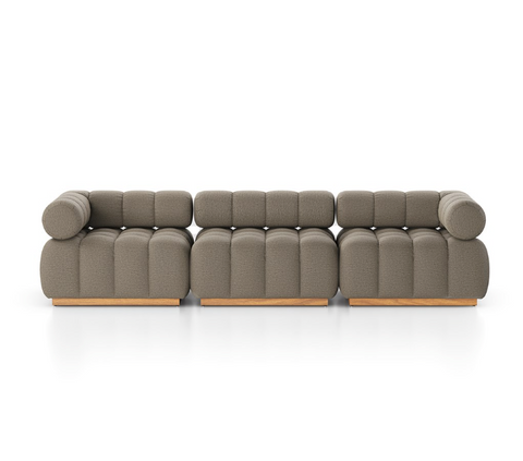 Roma Outdoor 3pc Sectional Sofa - Alessi Fawn