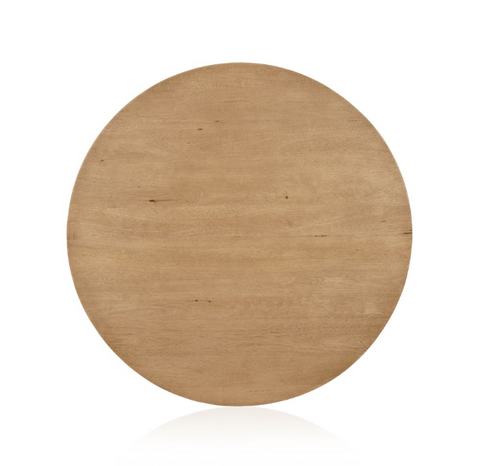Mesa Large Round Coffee Table-Light Brushed Parawood