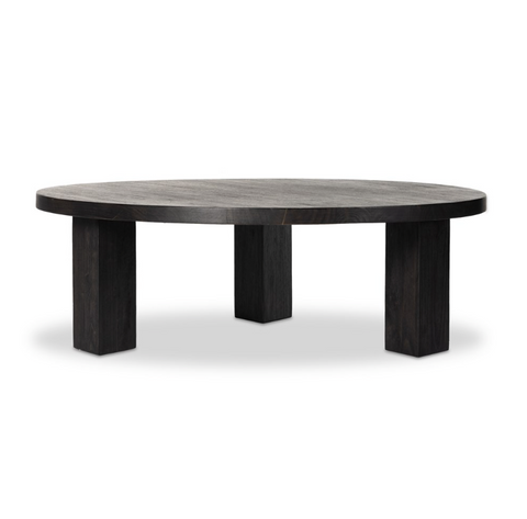 Mesa Large Round Coffee Table-Ebony Parawood