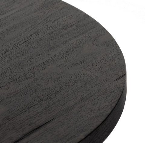 Mesa Large Round Coffee Table-Ebony Parawood